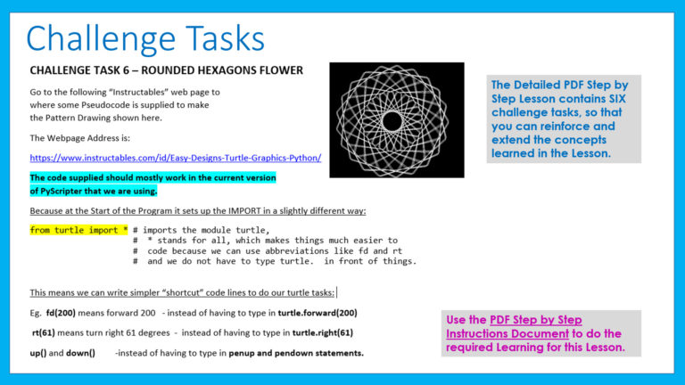 Python Turtle Graphics Drawing Repeating Patterns Passy World Of Ict