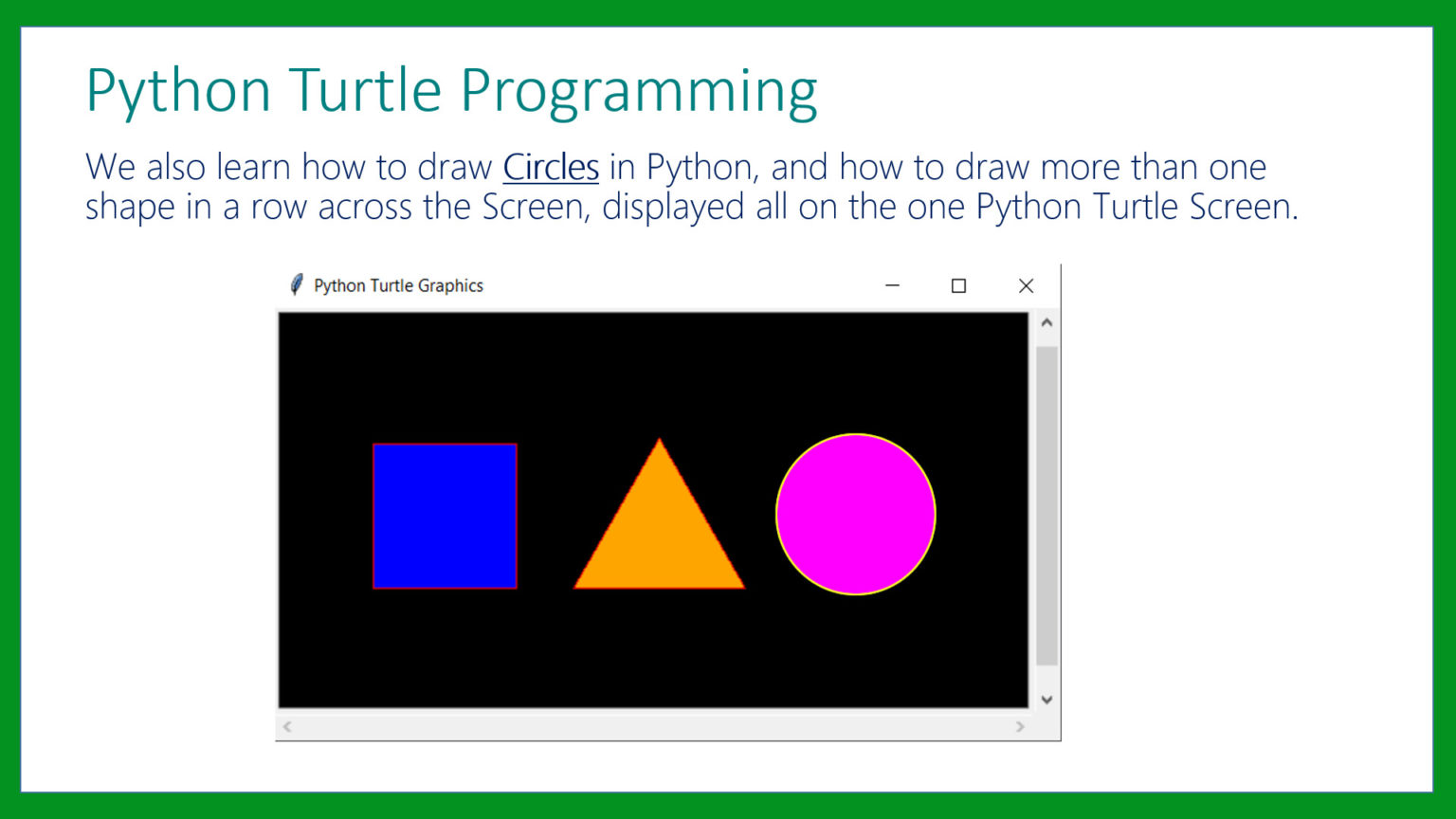 How To Draw Multiple Shapes In Python Turtle