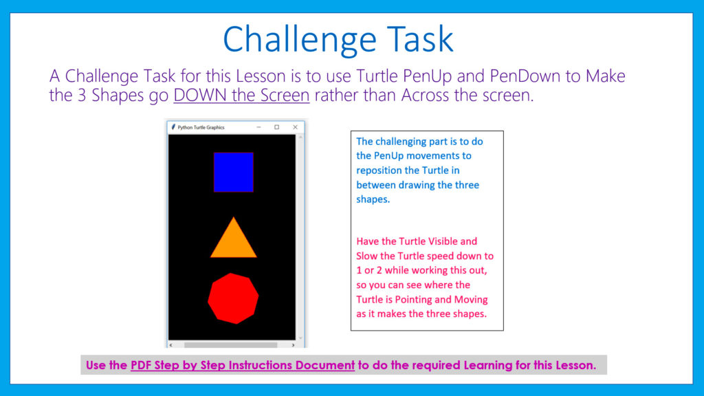 Python Turtle Graphics – Drawing Multiple Shapes – Passy World of ICT