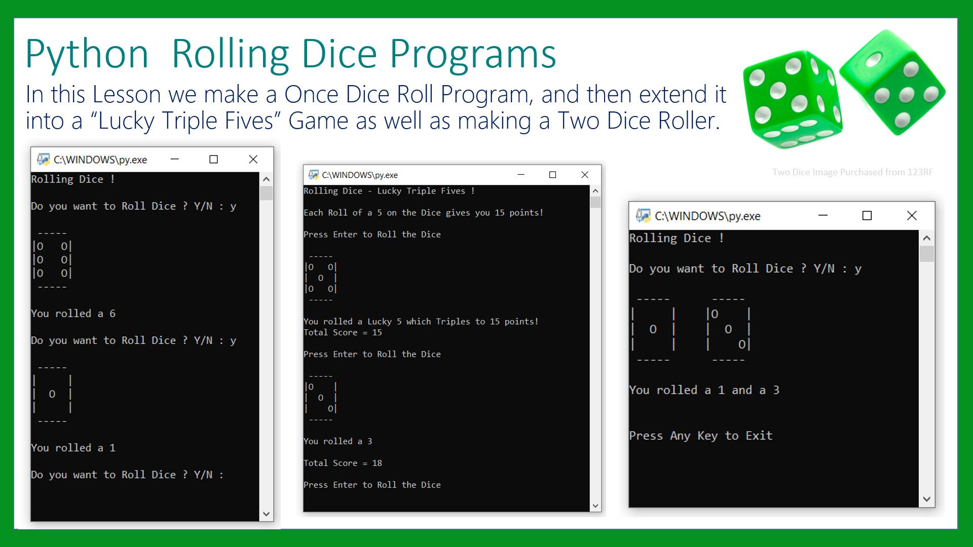 Python Dice Rolling Games Passy World Of ICT