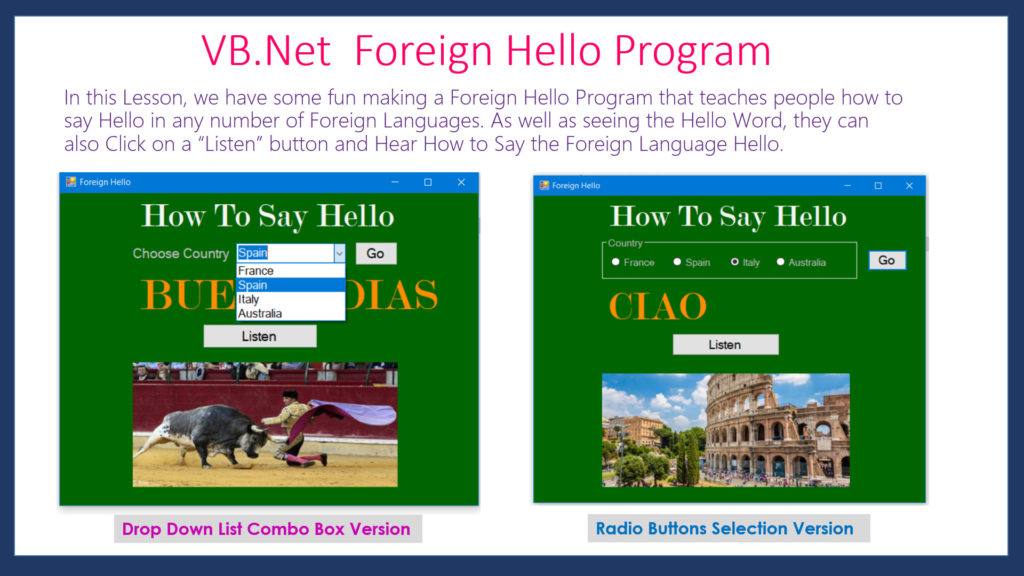VB.Net Foreign Hellos Program – Passy World of ICT